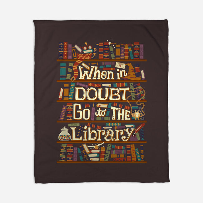 Go To The Library-none fleece blanket-risarodil