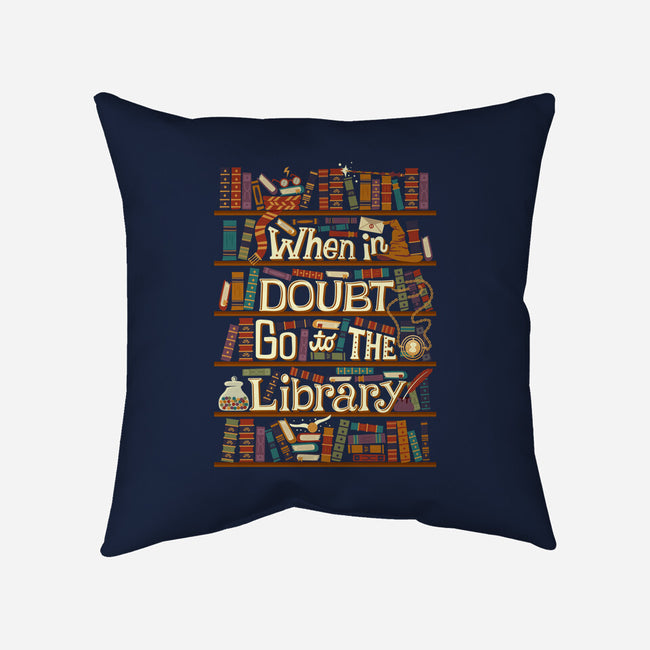 Go To The Library-none removable cover w insert throw pillow-risarodil