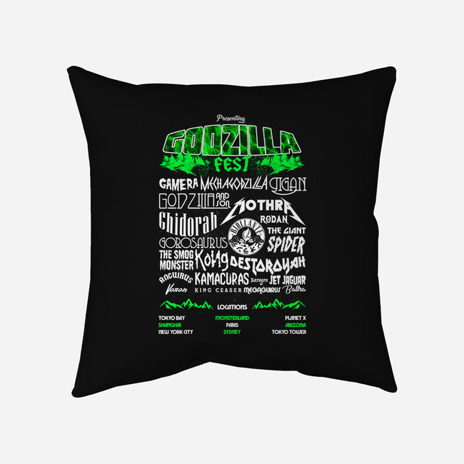 Godzilla Fest-none removable cover throw pillow-rocketman_art