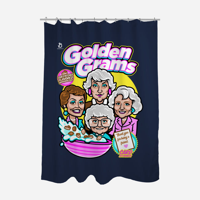 Golden Grams-none polyester shower curtain-harebrained