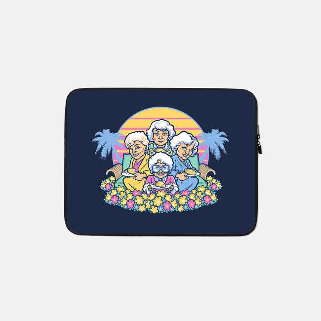 Golden Grannies-none zippered laptop sleeve-Harebrained