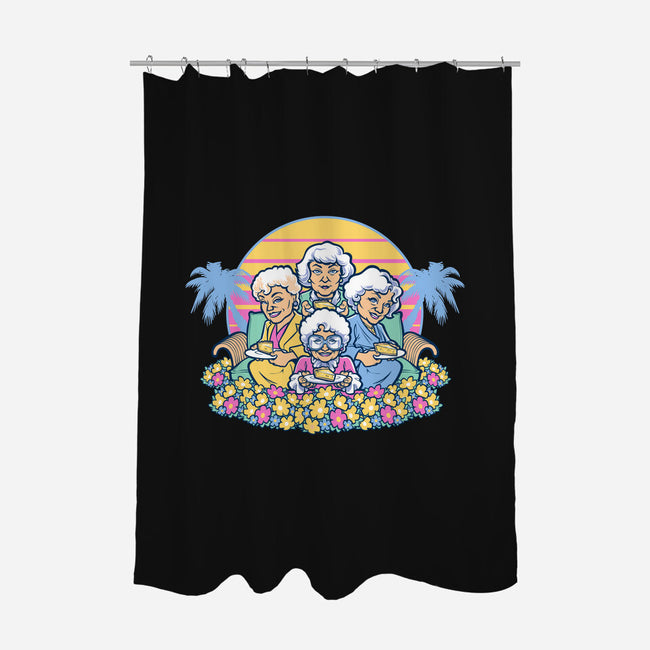 Golden Grannies-none polyester shower curtain-Harebrained
