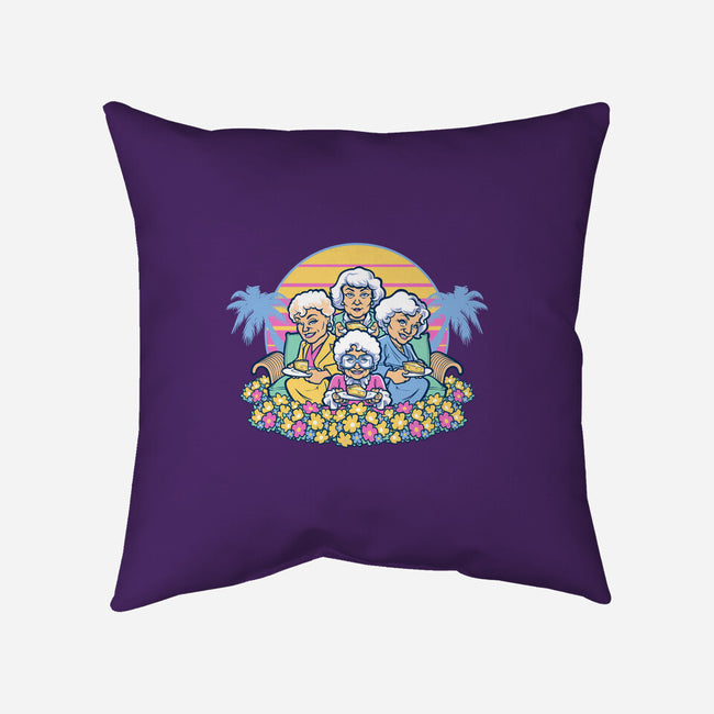Golden Grannies-none removable cover w insert throw pillow-Harebrained