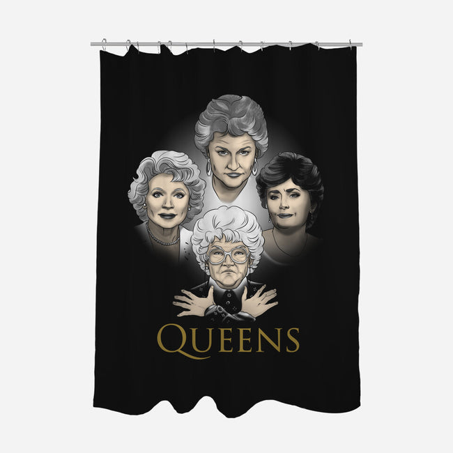 Golden Queens-none polyester shower curtain-ursulalopez