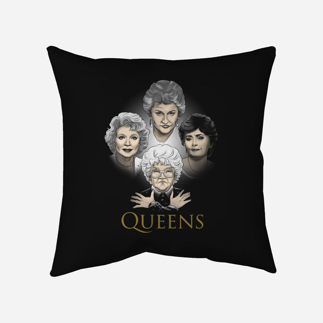 Golden Queens-none removable cover w insert throw pillow-ursulalopez