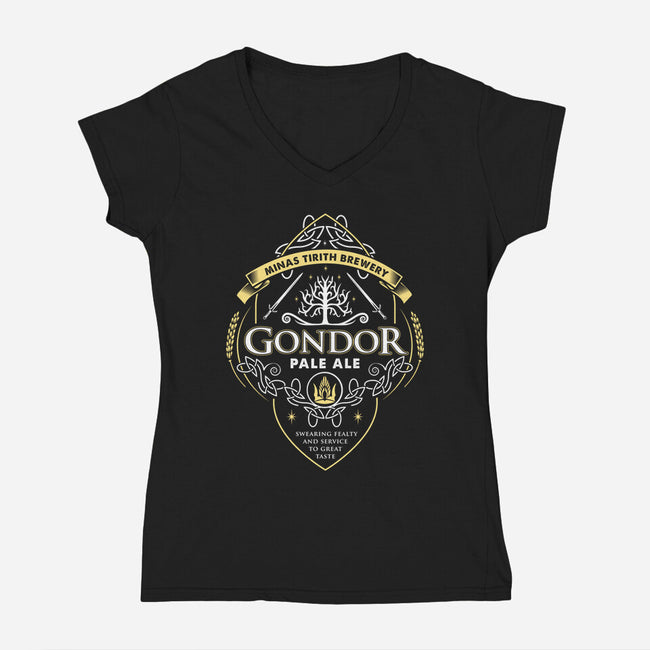Gondor Calls for Ale-womens v-neck tee-grafxguy