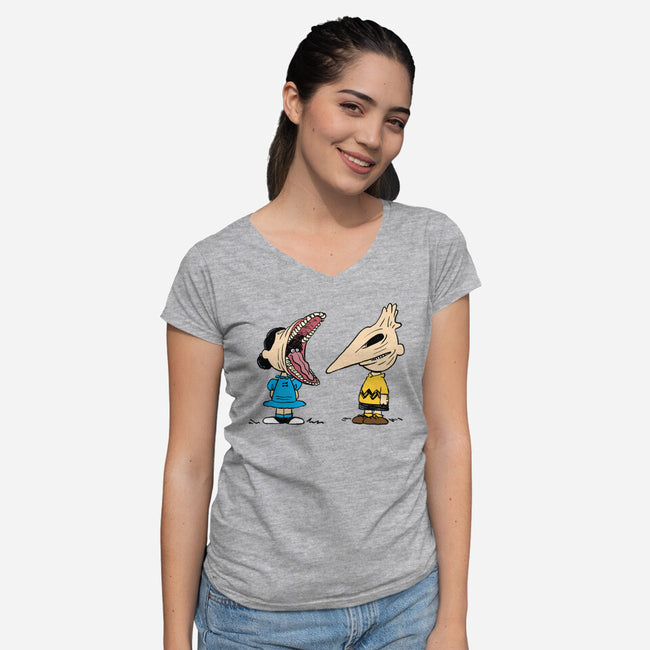 Good Grief, The Afterlife-womens v-neck tee-nothinghappenedtoday