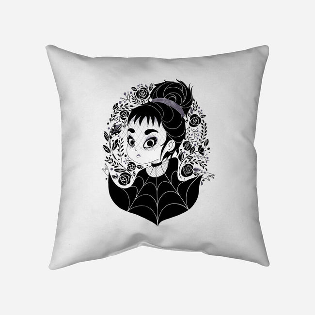 Gothic Cutie-none removable cover throw pillow-Gemma Roman