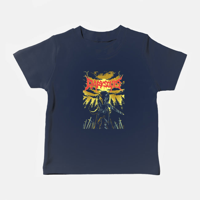 Great Grey Wolf Metal-baby basic tee-PeanutGolem