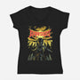 Great Grey Wolf Metal-womens v-neck tee-PeanutGolem