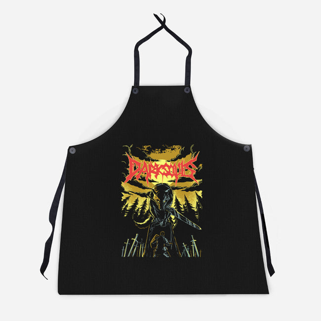Great Grey Wolf Metal-unisex kitchen apron-PeanutGolem