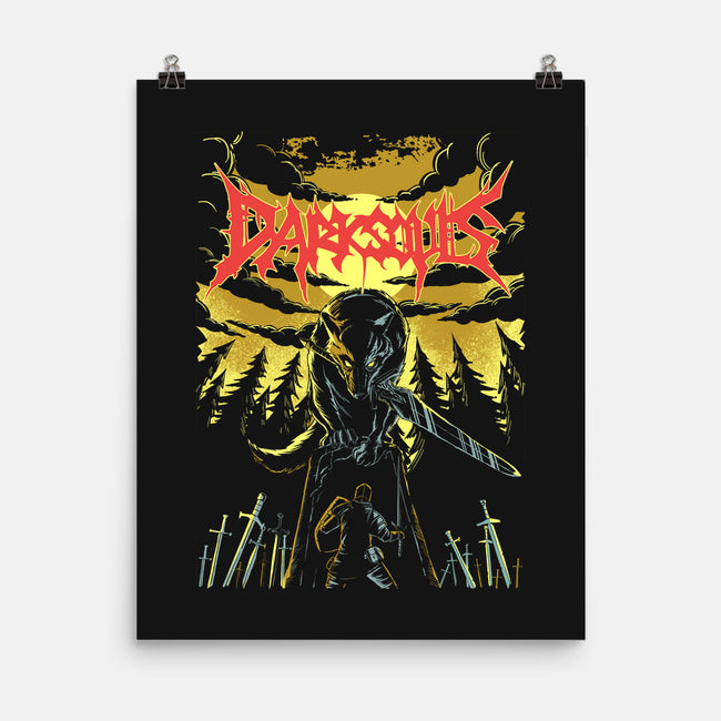 Great Grey Wolf Metal-none matte poster-PeanutGolem