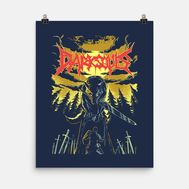 Great Grey Wolf Metal-none matte poster-PeanutGolem