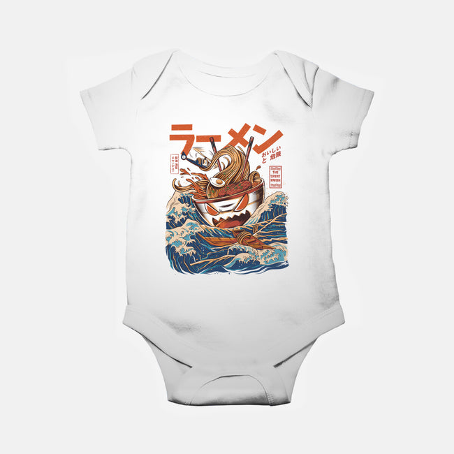 Great Ramen off Kanagawa-baby basic onesie-ilustrata