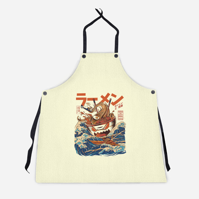 Great Ramen off Kanagawa-unisex kitchen apron-ilustrata