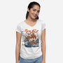 Great Ramen off Kanagawa-womens v-neck tee-ilustrata