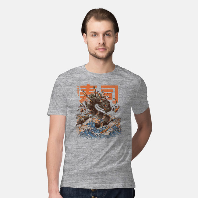 Great Sushi Dragon-mens premium tee-ilustrata