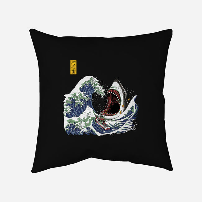 Great White off Amity-none removable cover throw pillow-ninjaink