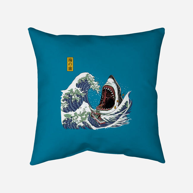 Great White off Amity-none removable cover throw pillow-ninjaink