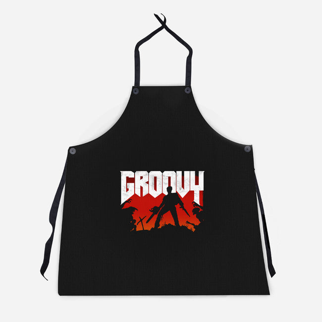 Groovy and Doomy-unisex kitchen apron-Manoss1995