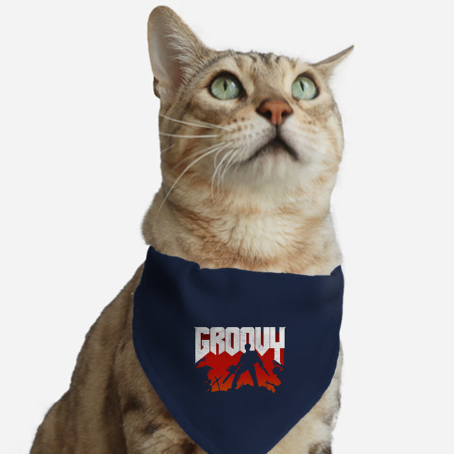 Groovy and Doomy-cat adjustable pet collar-Manoss1995
