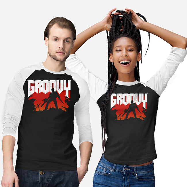 Groovy and Doomy-unisex baseball tee-Manoss1995
