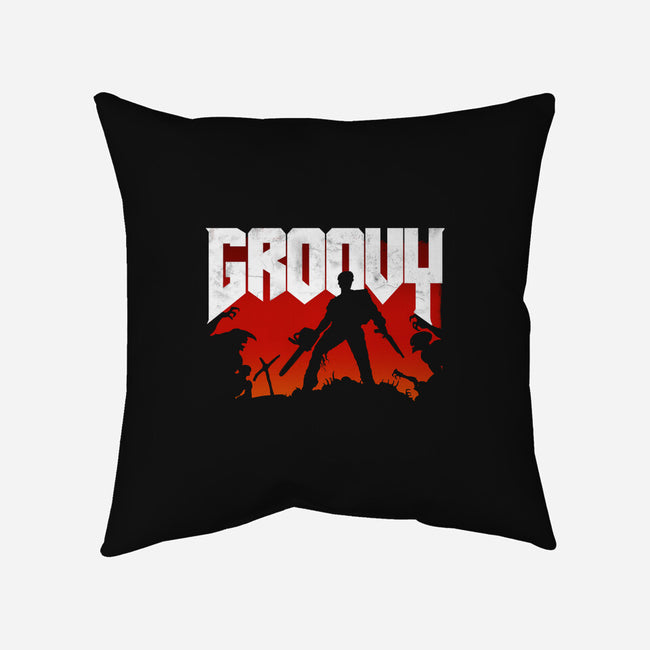 Groovy and Doomy-none removable cover w insert throw pillow-Manoss1995