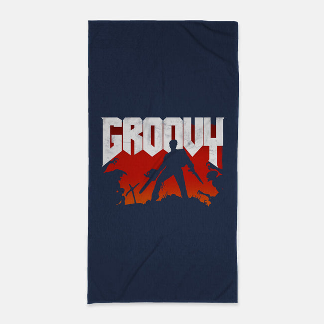 Groovy and Doomy-none beach towel-Manoss1995