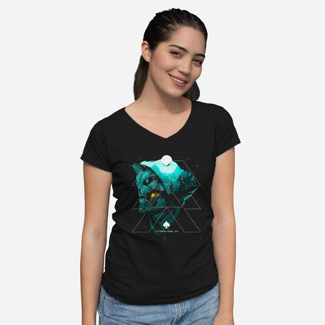 Guardian Hunter-womens v-neck tee-Mampurrio