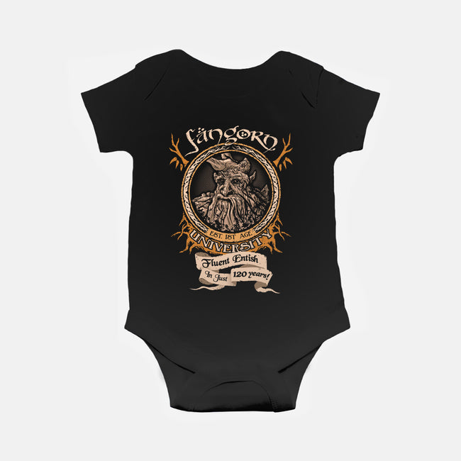 Fangorn University-baby basic onesie-Hootbrush