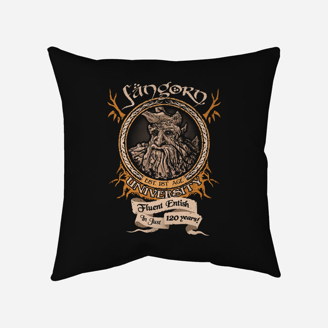 Fangorn University-none removable cover w insert throw pillow-Hootbrush