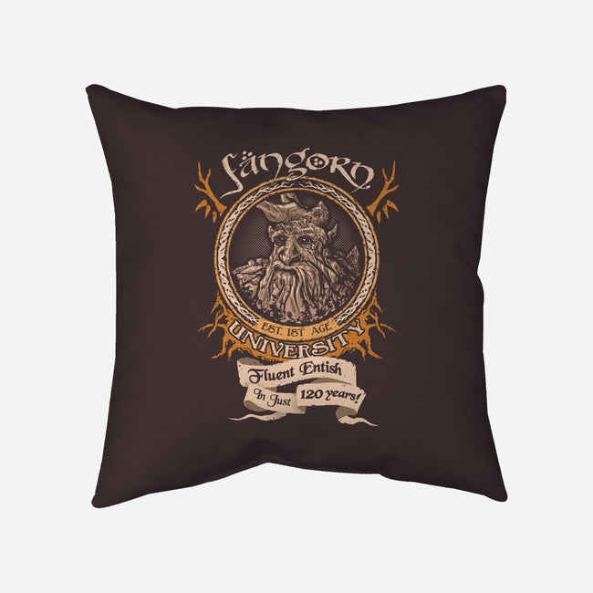 Fangorn University-none removable cover w insert throw pillow-Hootbrush