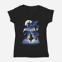Fantastic Book of Magic-womens v-neck tee-dandingeroz