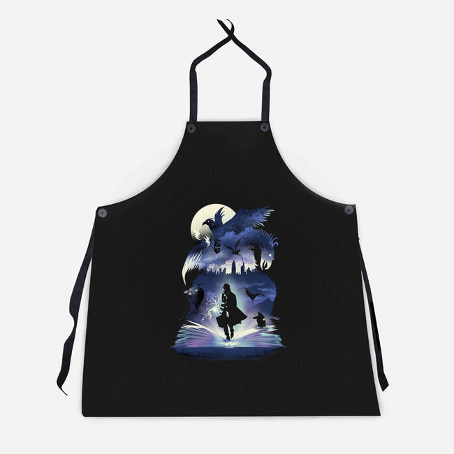 Fantastic Book of Magic-unisex kitchen apron-dandingeroz