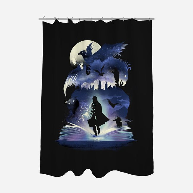 Fantastic Book of Magic-none polyester shower curtain-dandingeroz