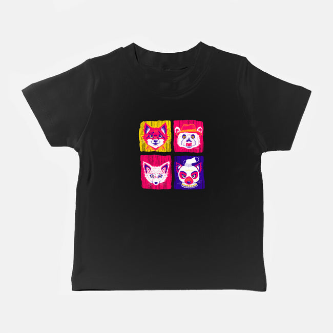 Fantastic Fox Friends-baby basic tee-Miranda Dressler