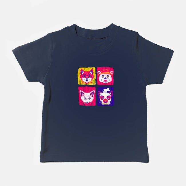 Fantastic Fox Friends-baby basic tee-Miranda Dressler