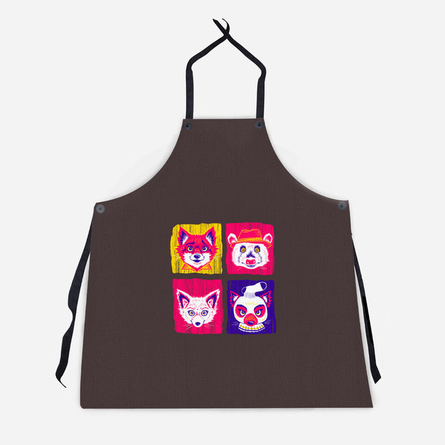 Fantastic Fox Friends-unisex kitchen apron-Miranda Dressler