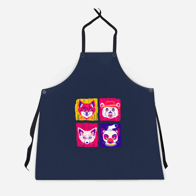 Fantastic Fox Friends-unisex kitchen apron-Miranda Dressler