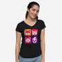 Fantastic Fox Friends-womens v-neck tee-Miranda Dressler