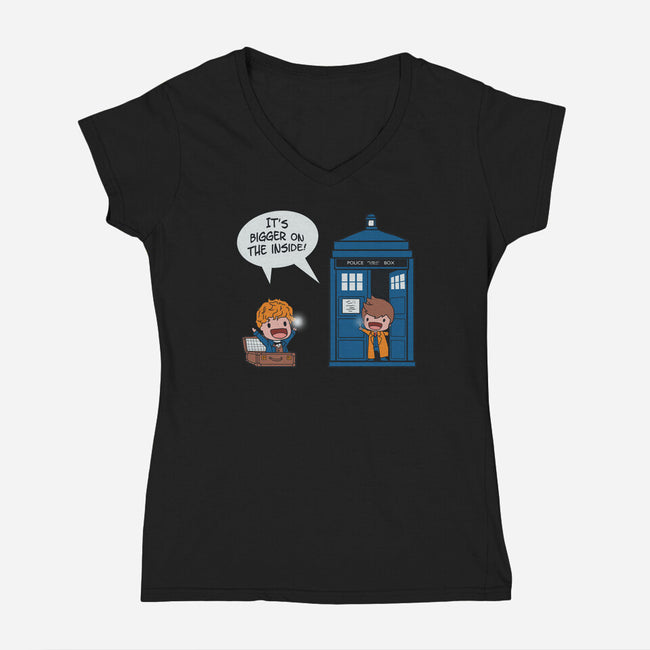 Fantastic Space-womens v-neck tee-Ma_Lockser