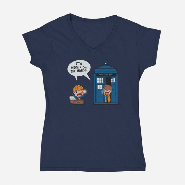 Fantastic Space-womens v-neck tee-Ma_Lockser