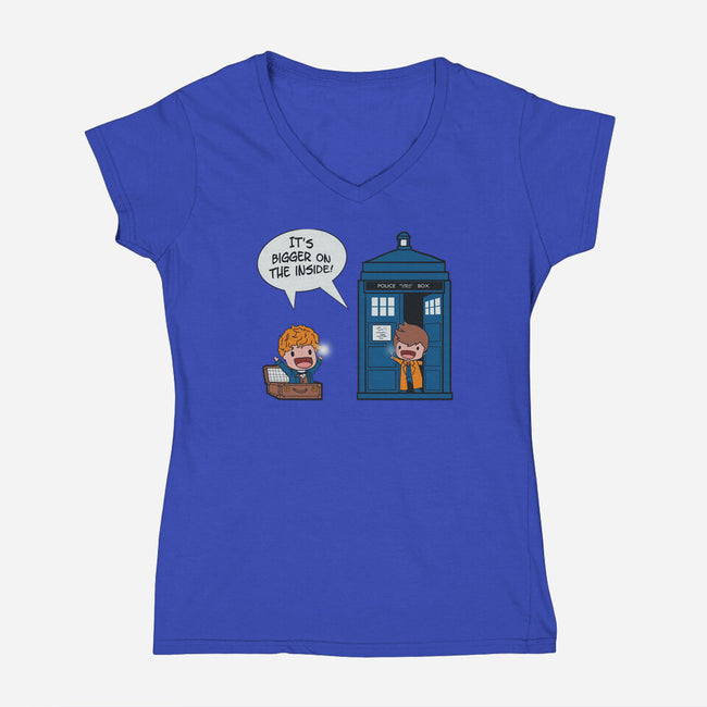 Fantastic Space-womens v-neck tee-Ma_Lockser