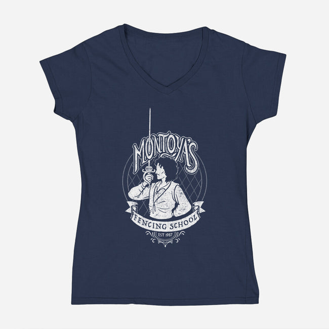 Fencing School-womens v-neck tee-Kat_Haynes