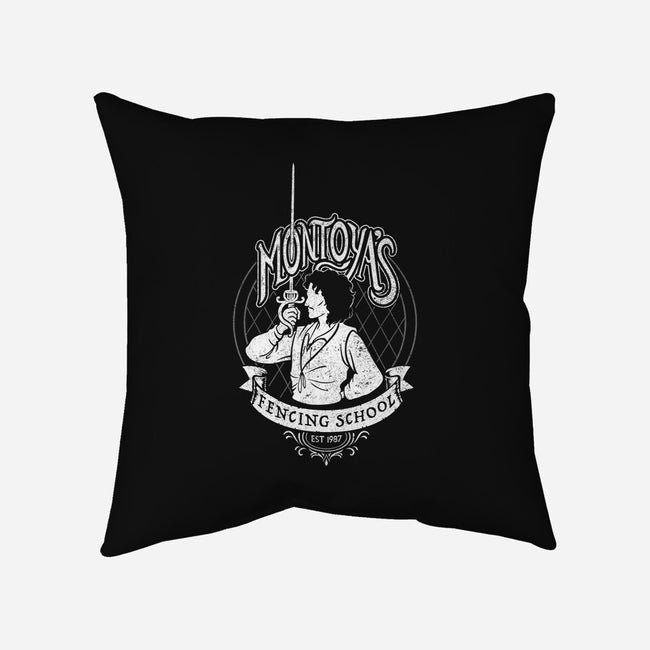 Fencing School-none non-removable cover w insert throw pillow-Kat_Haynes