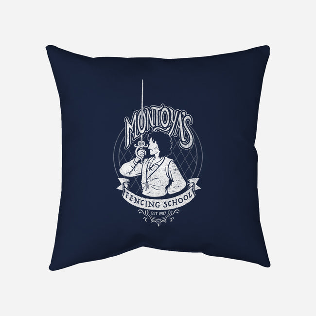 Fencing School-none removable cover w insert throw pillow-Kat_Haynes