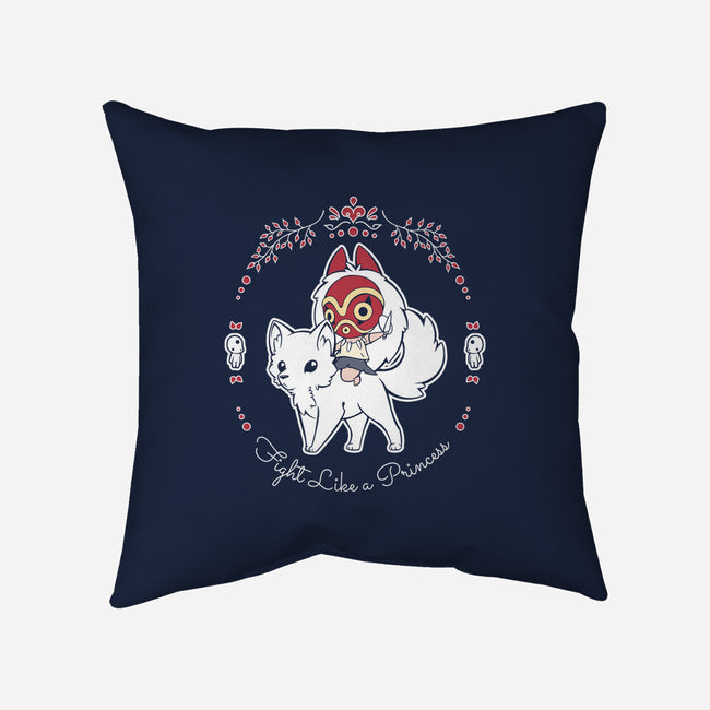 Fight Like a Princess-none removable cover w insert throw pillow-ChocolateRaisinFury