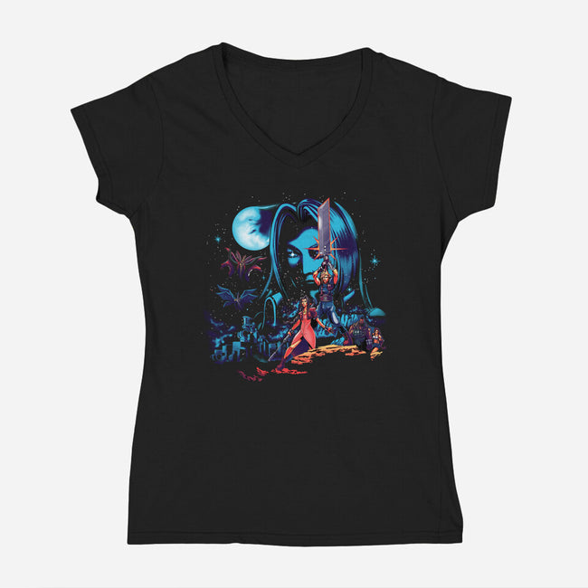 Final Wars-womens v-neck tee-KindaCreative