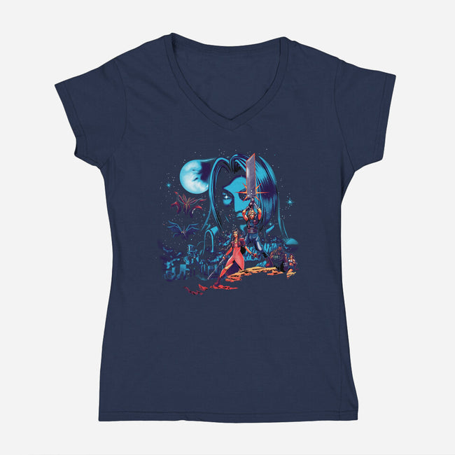 Final Wars-womens v-neck tee-KindaCreative