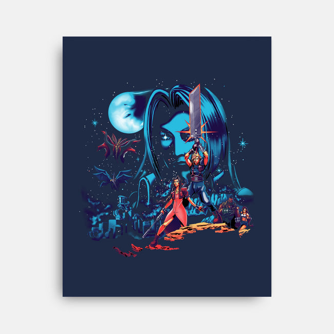 Final Wars-none stretched canvas-KindaCreative